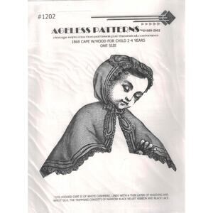 New Ageless Patterns Lot 18th-19th Century Girl's Capes, Aprons, Bonnets